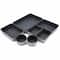 Welaxy 7 Piece Felt Round Cups & Trays Drawer Organizer Set